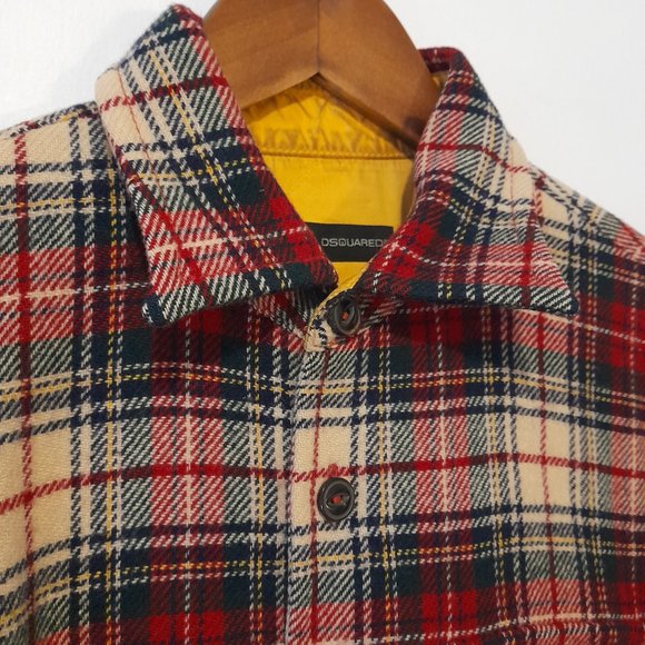 DSQUARED2 - 100% Wool check shacket - Sz 50 - Picture 3 of 14